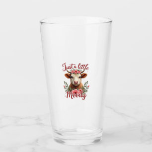 Verre Juste un peu lunatique vintage fleur de vache des