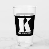 Verre K Monogramme classique tendance mariage personnali (Devant)