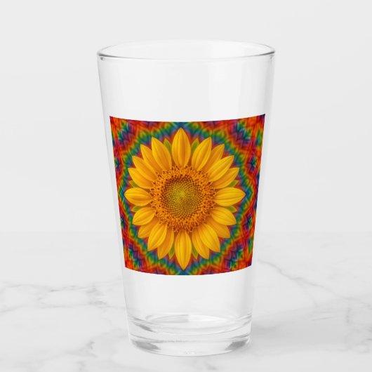 Verre Kaleidoscope Sunflower  (Devant)