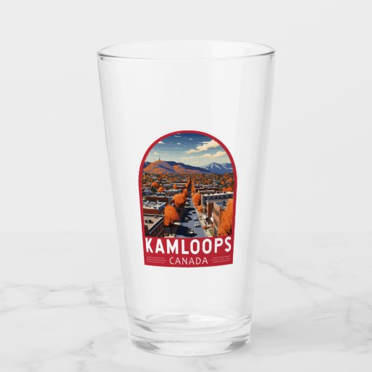 Verre Kamloops Canada Travel Art Vintage (Devant)