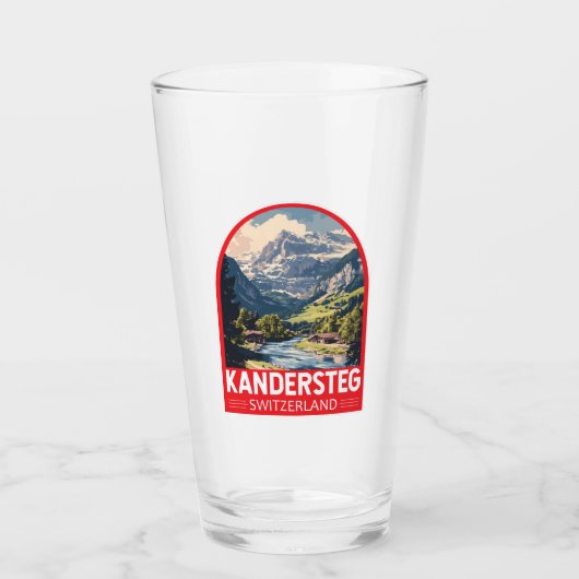 Verre Kandersteg Suisse Travel Art Emblem (Devant)