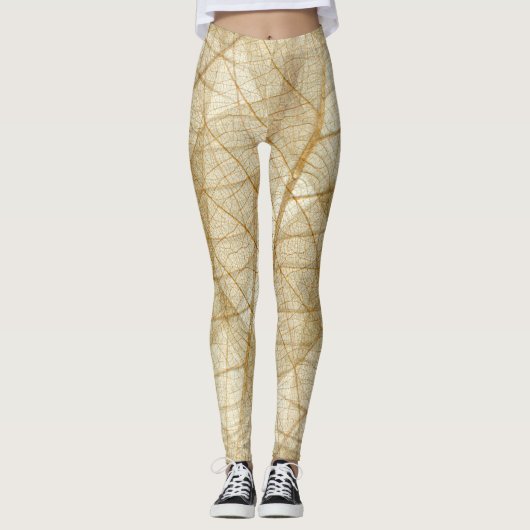Verre kant Leaves Leggings (Voorkant)
