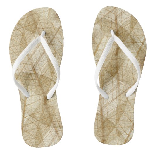 Verre kant Leaves Teenslippers (Voetbed)