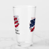 Verre keep calm quote and vibrant american flag (Gauche)