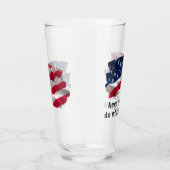 Verre keep calm quote and vibrant american flag (Droite)