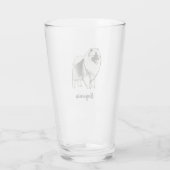 Verre Keeshond Cartoon Chien Personnalisé Keesie Lover (Dos)