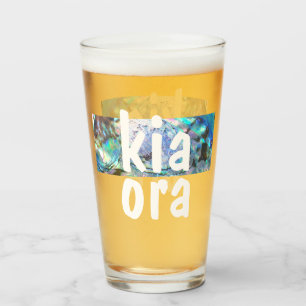 VERRE KIA ORA NOUVELLE-ZÉLANDE PAUA NOIR MAORI NZ KIWI