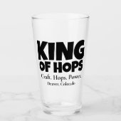 Verre King of Hops - Craft Hops Power Custom (Devant)