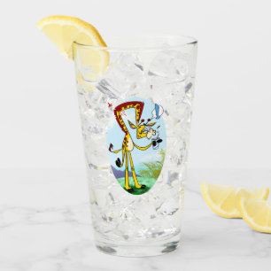 Verre KINK IN MY BOIRE GIRAFFE par Jeff Willis Art