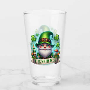 Verre Kiss Me Je suis Irlandais Jour de la Saint Patrick