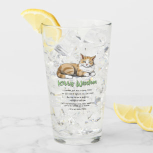 Verre Kitty Wisdom - Règles de chats amusantes avec un c
