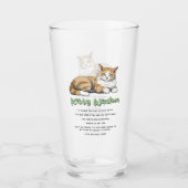 Verre Kitty Wisdom - Règles de chats amusantes avec un c (Devant)