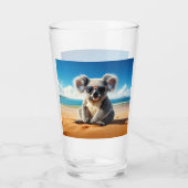 Verre Koala sur une plage de sable (Dos)