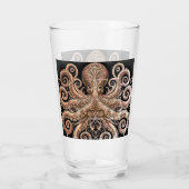 Verre Kraken Steampunk Octopus Ornate Gold et Noir (Dos)