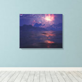 Verre kust canvas afdruk (Insitu (Houten vloer))