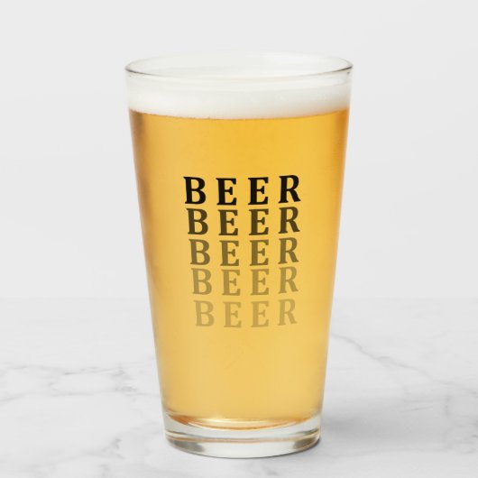 Verre La bière, la conception des amateurs de bière (Devant (rempli))