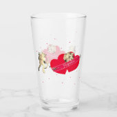 Verre La coupe de la Saint-Valentin & cœurs (Dos)
