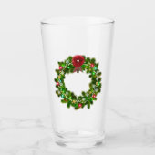 Verre La couronne de Noël décorée (Devant)