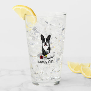 Verre La fille de maman #2 Boston Terrier Dog (noir) mig