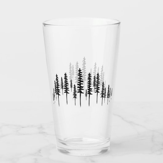 Verre La forêt de pinte (Dos)