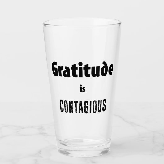 Verre La Gratitude Est Contagieuse (Devant)