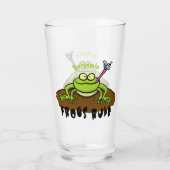 Verre La grenouille règle drôle dessin de grenouille ver (Dos)