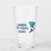 Verre La légende de la pêche personnalisée (Devant)
