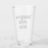 Verre La liberté face à la peur (Dos)