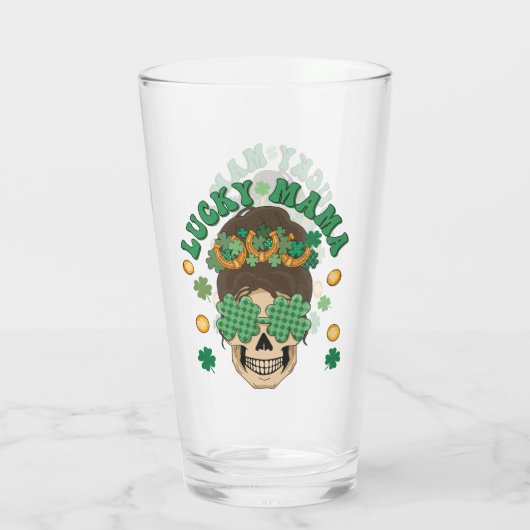 Verre La Lucky Mama Skeleton de St. Patrick (Dos)