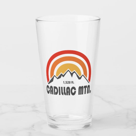 Verre La montagne Cadillac (Devant)