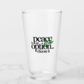 Verre La paix est un choix (Devant)