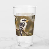 Verre La peinture australienne Kookaburra, (Dos)