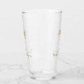 Verre La plage m'appelle Palmier à coco doré (Gauche)
