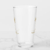 Verre La plage m'appelle Palmier à coco doré (Droite)