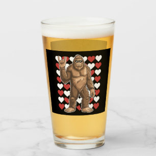 Verre La Saint-Valentin Bigfoot Cœurs Drôles d'amour Sas