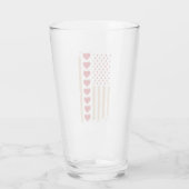 Verre La Saint-Valentin Cœurs Drapeau américain (Dos)