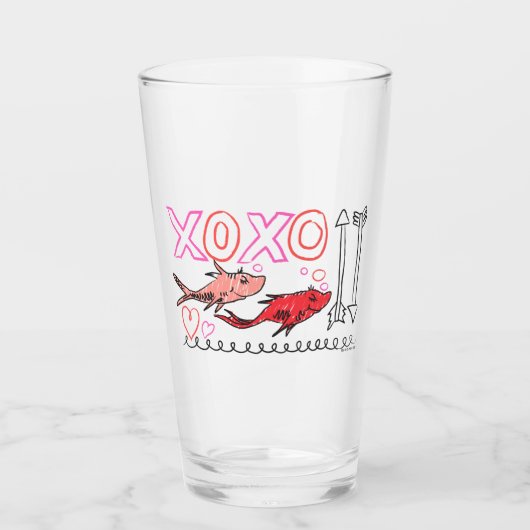 Verre La Saint-Valentin de Dr. Seuss | Conception XOXO (Devant)