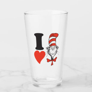 Verre La Saint-Valentin de Dr. Seuss J'adore le Chat d