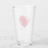 Verre La Saint Valentin planète coeur rouge (Dos)