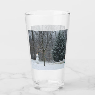 Verre La scène de neige hivernale du voisin