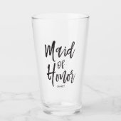 Verre La servante d'honneur | Style de script noir (Devant)