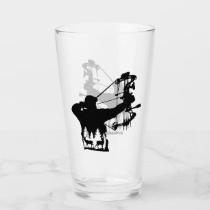 Verre La silhouette d'un archer avec la scène de la faun