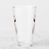 Verre La vache à chandail de Noël | ajoutent votre nom (Gauche)