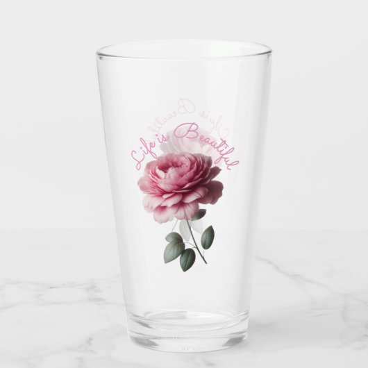 Verre La vie est belle (Dos)