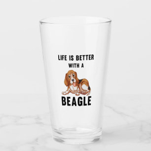 Verre La vie est meilleure avec un Beagle