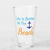 Verre La Vie Est Mieux À La Plage (Devant)