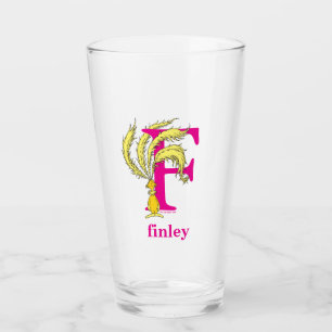 Verre L'ABC de Dr Seuss : Lettre F - Rose Ajoutez votr