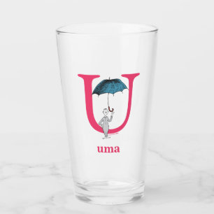 Verre L'ABC de Dr Seuss : Lettre U - Rose Ajoutez votr