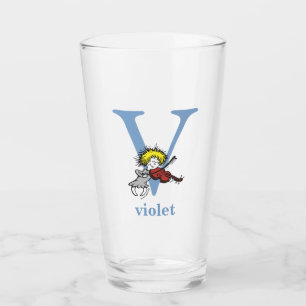 Verre L'ABC de Dr Seuss : Lettre V - Bleu Ajoutez votr