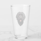 Verre Labradoodle Chien noir (Dos)